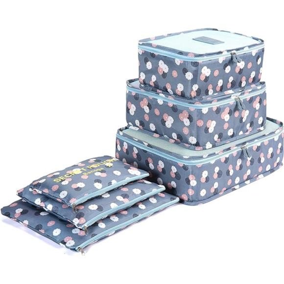 Packing Cubes with Shoe Bag, Travel Organizers Carry On Lightweight Luggage Bags